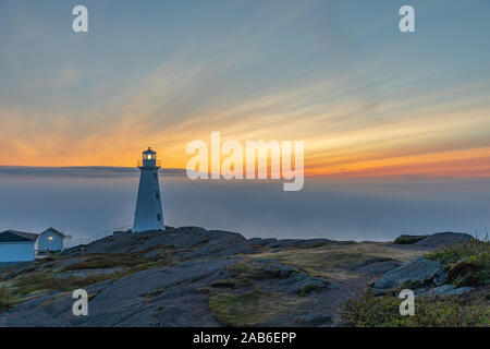 Lighthouse in Newfoundland, Canada Stock Photo