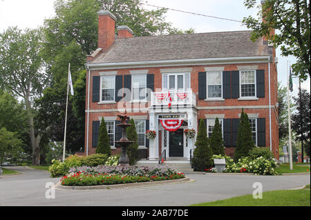 Gananoque, Canada - August 18,2017: Close up shot of Town Hall in small City of Gananoque Stock Photo