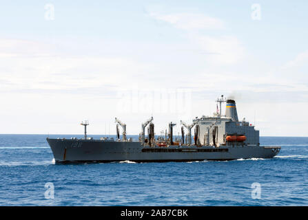 (June 26, 2012) The Military Sealift Command fleet replenishment oiler USNS Big Horn (T-AO 198) is underway with Carrier Strike Group (CSG) 8. Stock Photo