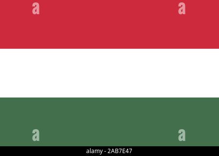 Hungary Flag. Official flag of Hungary. Vector illustration. Stock Vector