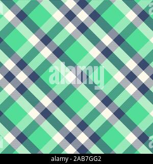 Tartan green and blue seamless pattern.Texture for plaid, tablecloths, clothes, shirts, dresses, paper, bedding, blankets, quilts and other textile pr Stock Vector
