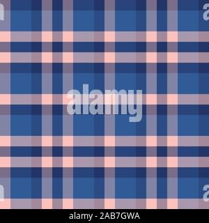 Tartan blue and pink seamless pattern.Texture for plaid, tablecloths, clothes, shirts, dresses, paper, bedding, blankets, quilts and other textile pro Stock Vector