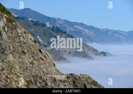 California State Route 1, Highway 1, coastal road along the Pacific Ocean, California, USA