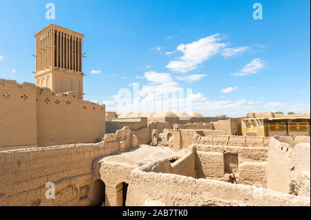 Aghazadeh Mansion and its windcatcher, Abarkook, Yazd Province, Iran, Middle East Stock Photo