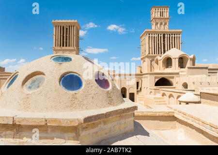 Aghazadeh Mansion and its windcatcher, Abarkook, Yazd Province, Iran, Middle East Stock Photo