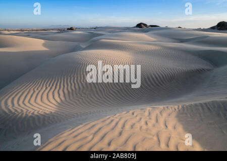 Patterns in the dunes at Sand Dollar Beach, Magdalena Island, Baja California Sur, Mexico, North America Stock Photo