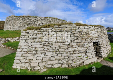 Clickimin Broch and Blockhouse, Iron Age Fort, Clickimin Loch, Central Lerwick, Shetland Isles, Scotland, United Kingdom, Europe Stock Photo