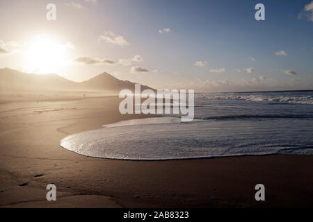 Beach in Fuerteventura, Canary Islands. Spain, Atlantic, Europe Stock Photo