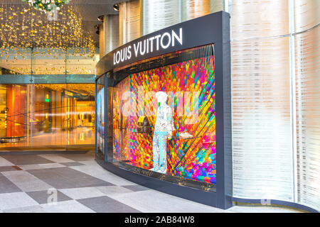 Asia/Singapore - November 22, 2019 : Louis Vuitton LV store in