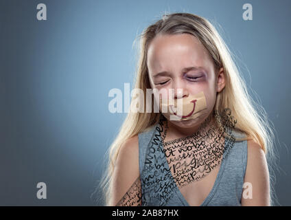 Sketch of scared girl with hand covers her mouth, Stock Illustration by  ©vvoennyy #267632918