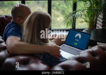 Personal data can be secured from the unwanted eyes with a VPN Stock Photo