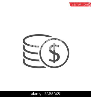 Dollar vector icon Stock Vector