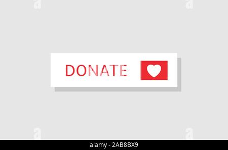 Donate button icon Stock Vector