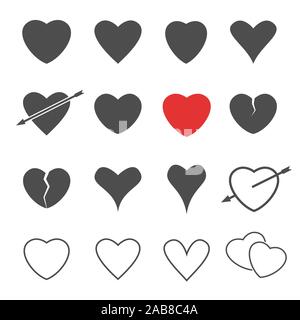Hearts vector icons Stock Vector