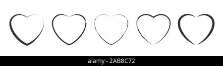 Hearts vector icons Stock Vector