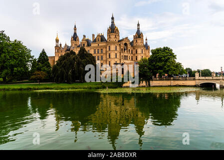 Schwerin Castle, one of the most important works of romantic Historicism in Europe Stock Photo