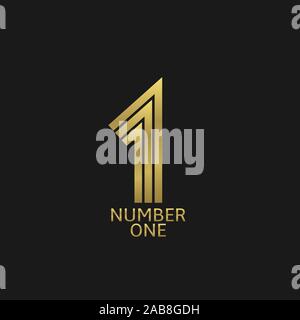Number one icon Stock Vector