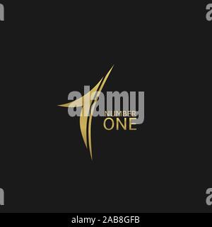 Number one icon Stock Vector