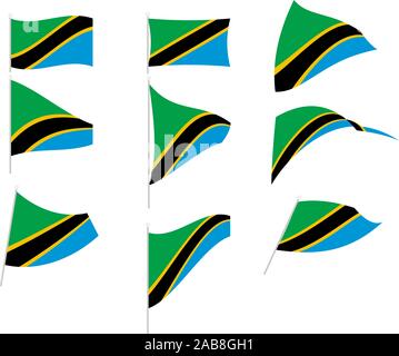 Tanzania Flag set collection Vector Stock Vector Image & Art - Alamy