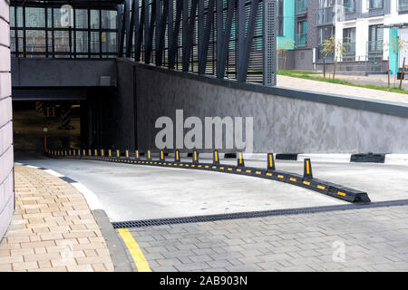 entry to the underground parking Stock Photo