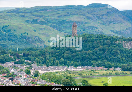 View of Wallace Monument from Stirling Castle, Strilingshire, Scotland, UK Stock Photo