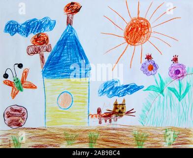 Childish Drawing House Image & Photo (Free Trial) | Bigstock