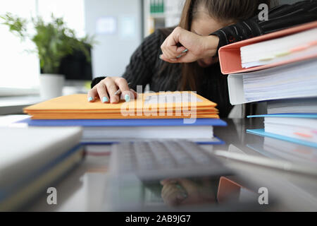 Young employee with headache Stock Photo