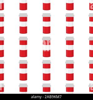 Illustration on theme big colored set different types of pills inside close jar. Pill pattern consisting of collection jars with quality control close Stock Vector