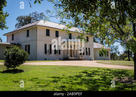 Old Government House, a Convict-built 19th-century governors' residence, now housing a collection of colonial furniture, in the western suburb of Parr Stock Photo