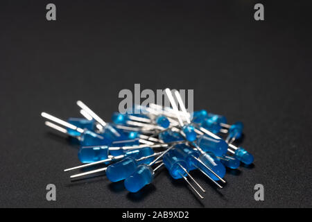 Set of colored LED light-emitting diode (LED) on background Stock Photo