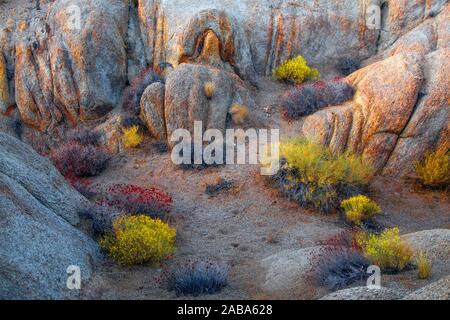The Alabama Hills are situated at the base of the Sierra Nevada Mountains near Lone Pine, California.