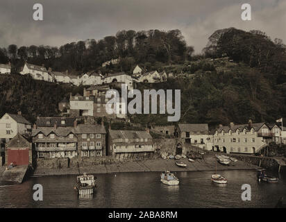 Clovelly village and harbour, Devon, South West, England, United Kingdom, Europe Stock Photo