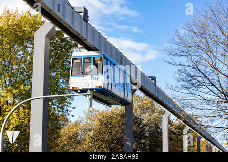 The elevated railway at the Technical University of Dortmund Stock Photo