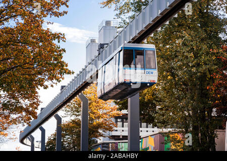 The elevated railway at the Technical University of Dortmund Stock Photo