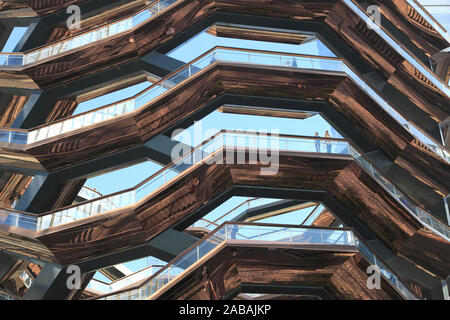 The Vessel, Staircase, Hudson Yards, Manhattan, New York City, United States of America, Designed by Architect Thomas Heatherwick Stock Photo