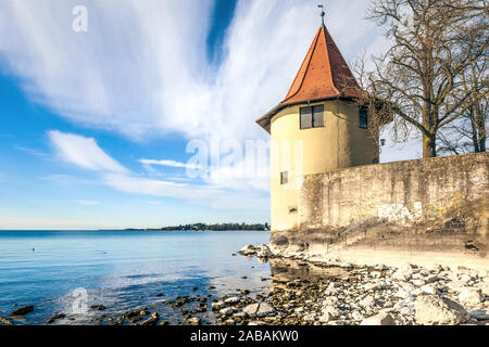 Ein Blick auf den Pulverturm in Lindau, Deutschland Stock Photo