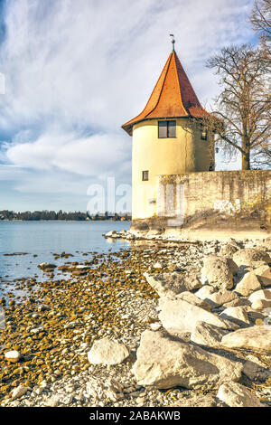 Ein Blick auf den Pulverturm in Lindau, Deutschland Stock Photo