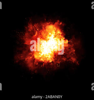 Ein explodierendes Feuer Stock Photo