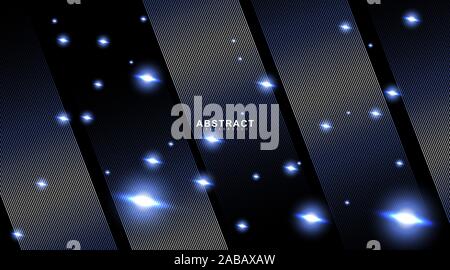abstract vector background. lines and bright bokeh circles. design technology Stock Vector