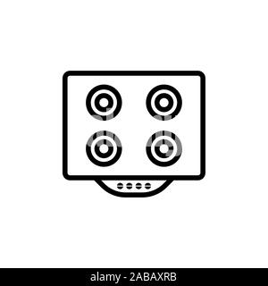 electric surface plate vector icon Stock Vector