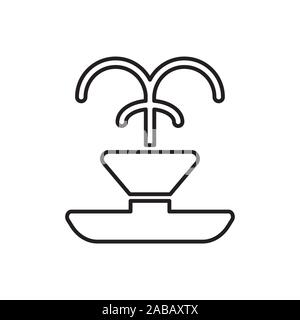 fountain line icon vector Stock Vector