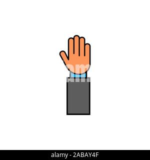 hand icon vector color Stock Vector