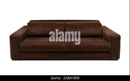 Modern sofa. Minimalistic couch isolated on white background Stock Photo