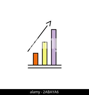 graph vector icon color Stock Vector