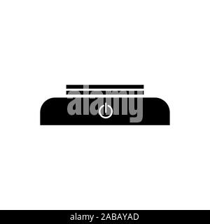 Desktop (Tabletop) electric stove icon Stock Vector