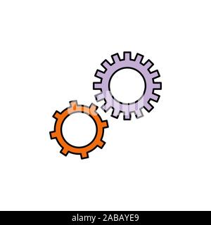 gears vector color icon Stock Vector
