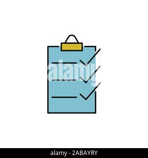 check list vector line color icon Stock Vector