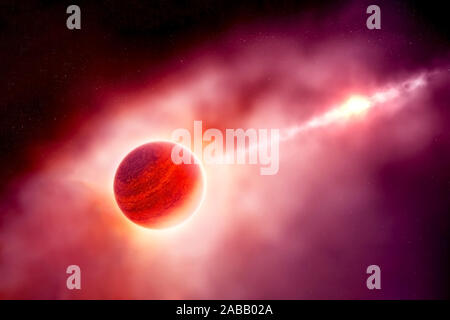 Exoplanet in the nebula. In deep space. Elements of this image furnished by NASA Stock Photo