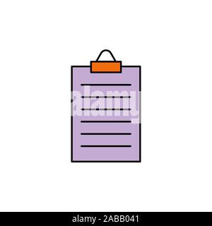 notes, document vector color icon Stock Vector