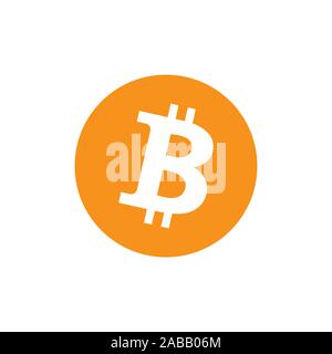 Bitcoin icon, vector sign, payment symbol, coin logo. Crypto currency, virtual electronic, internet money. Cryptocurrency e-commerce concept Stock Vector
